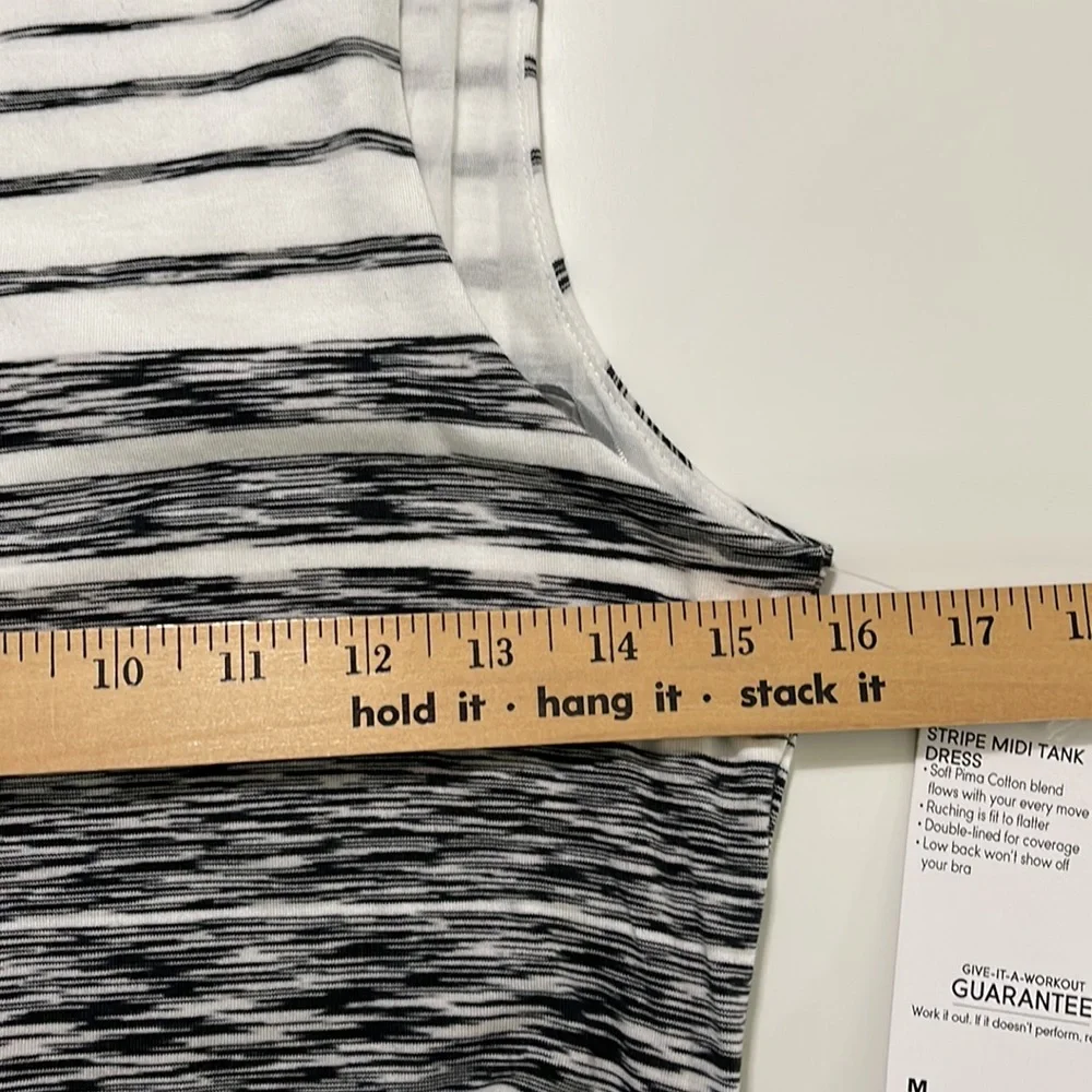 Athleta Ruched Stripe Midi Tank Dress Size M - Picture 11 of 12